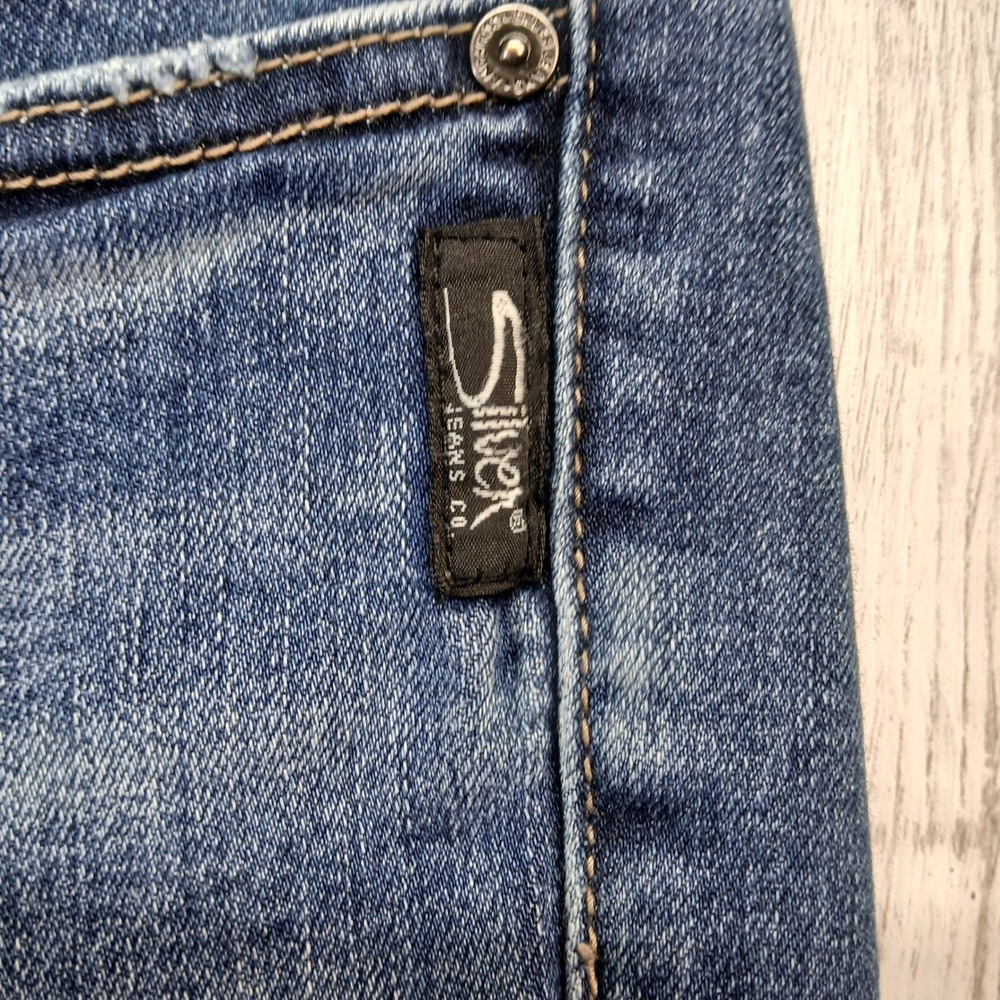 Silver Jeans Co Avery Slim Bootcut Jeans Blue W94627SDG332 SZ 18 L33 - Picture 3 of 11